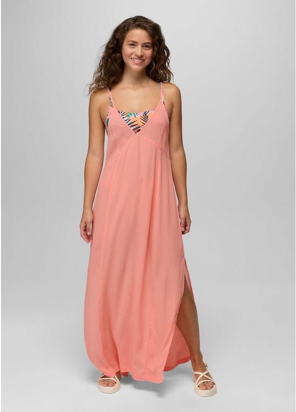 Fernie V-Neck Maxi Dress Soft Guava