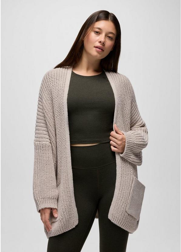 Sunday River Long Cardigan Almond