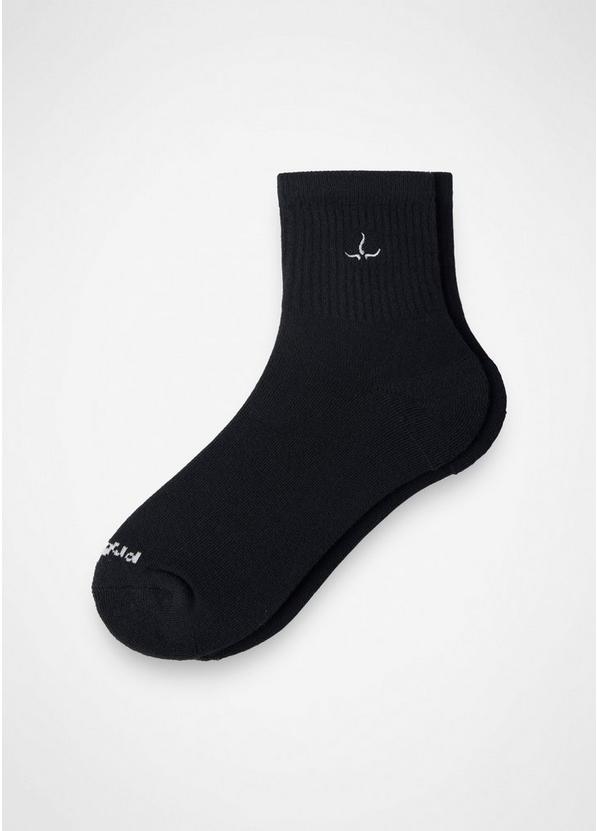 prAnaM Horns Half Crew Sock Black / Soft White