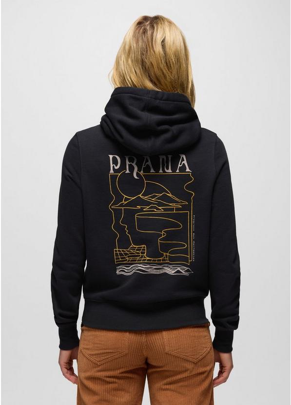 prAnaM Fleece Graphic Hoodie Black Mindscape