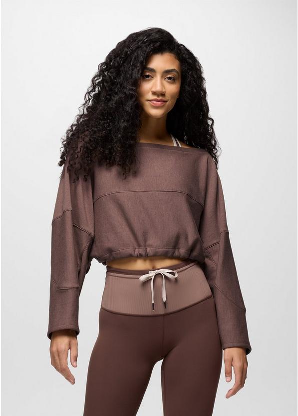 Sacred Space Cinched Crop Carob Heather
