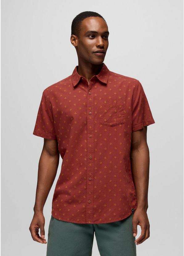 Metador Short Sleeve Shirt Red Ochre Octopus