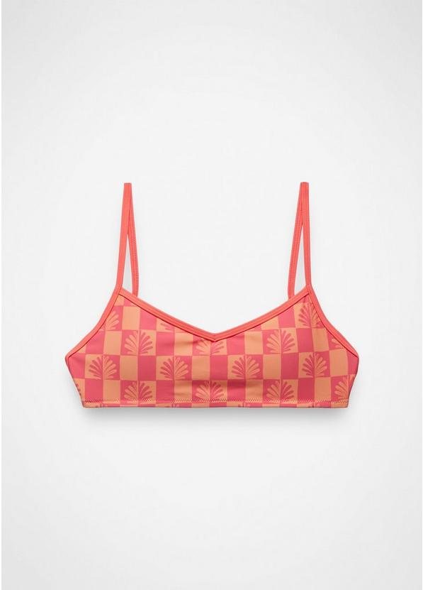Tropic Kiss Swim Top Guava Pop Checker