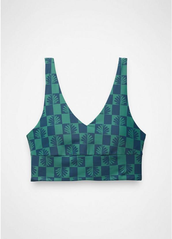 Summer Wave Reversible Swim Top Bluff Blue Checker