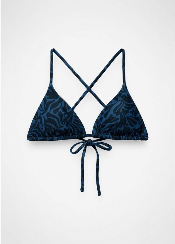 Hana Highway Triangle Swim Top Black Seaweed