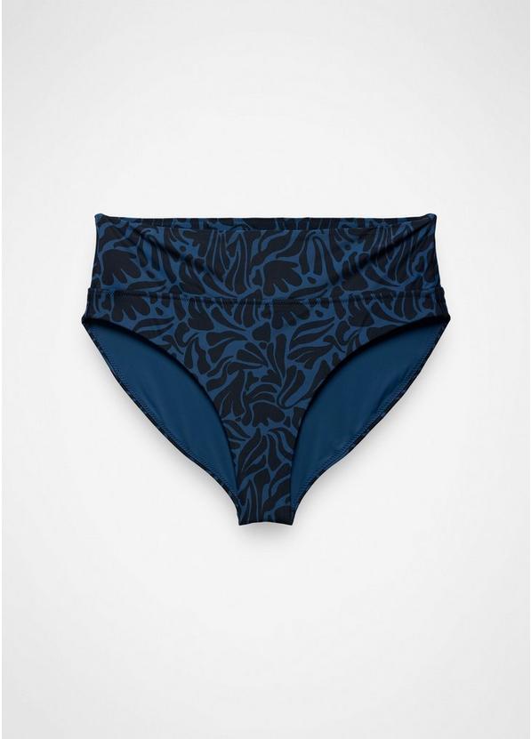 Summer Wave High Rise Swim Bottom Black Seaweed