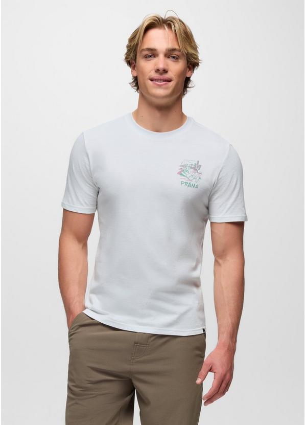 prAnaM Sol Scape Short Sleeve Graphic Tee Soft White