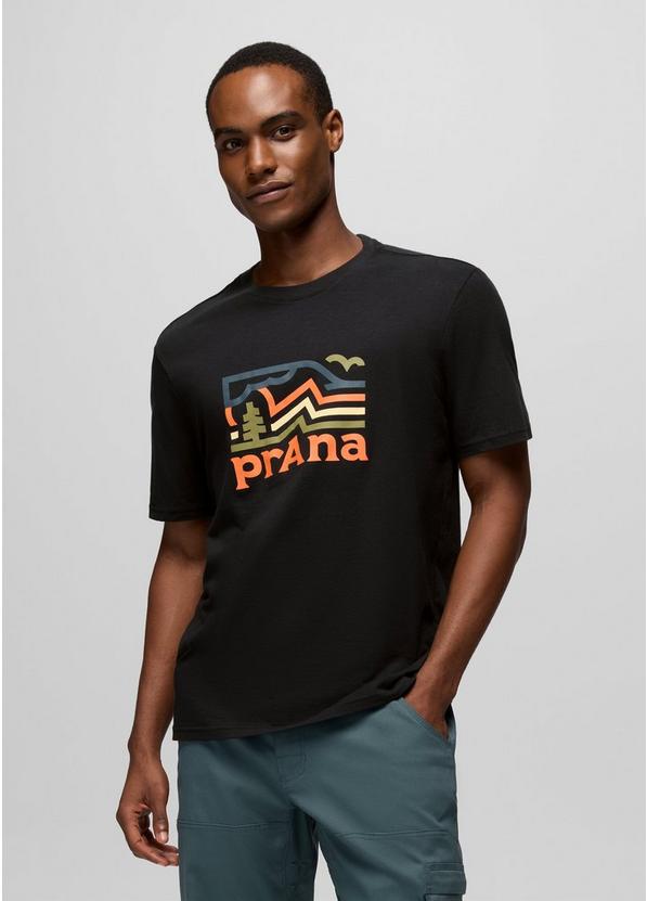 prAnaM Peak Path Short Sleeve Graphic Tee Black