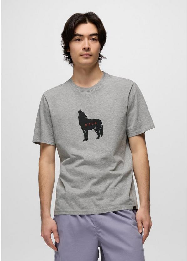 Wolf Pack Journeyman Short Sleeve Graphic Tee Heather Grey