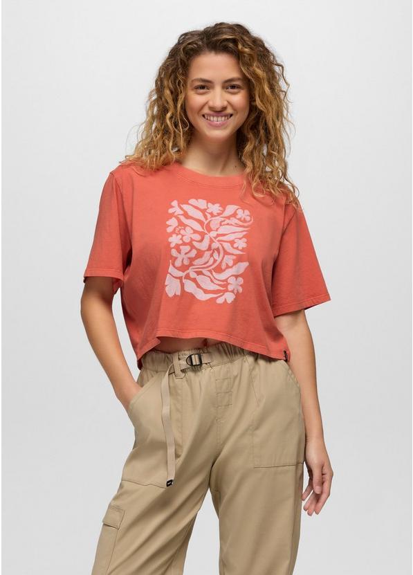 Everyday Botanical Crop Graphic Tee Lychee