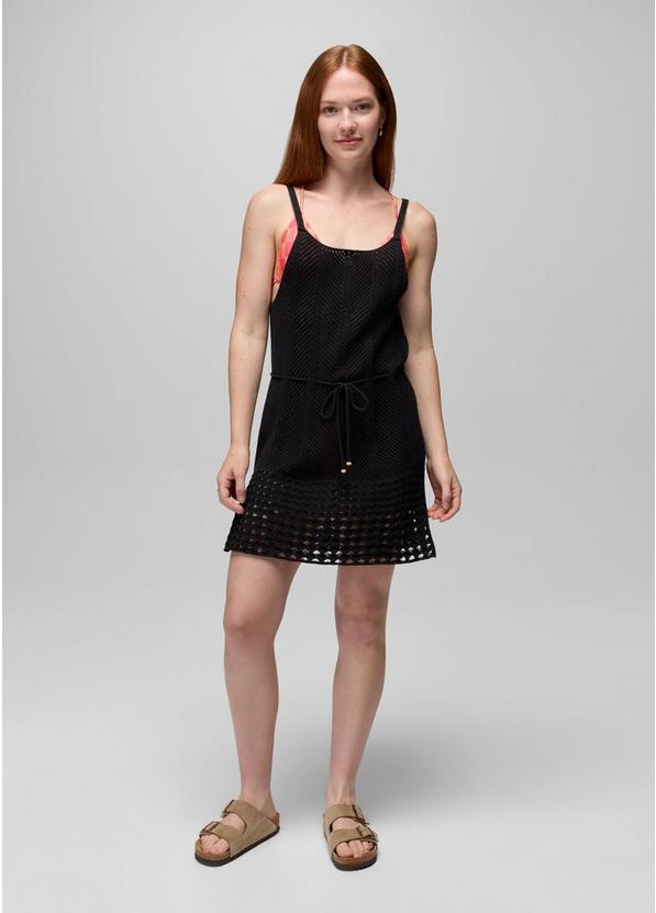 Crochet Mini Dress Black
