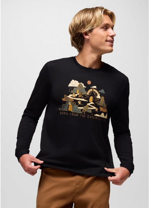 Everyday Graphic Long Sleeve Tee Black Wandering World